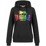 Lonsdale Ramelton Kapuzenpullover - Black / Rainbow - S