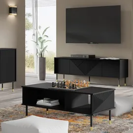 petits-meubles Woody Schwarz Holzwerkstoff 110 x 45 cm