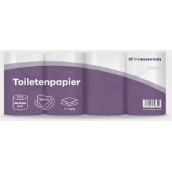 Inoverse Toilettenpapier 256 Rollen, Klopapier 3-lagig, 150 Blätter pro Rolle Wc papier