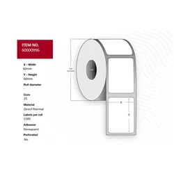 Capture 65000996, Gelb, Rolle, Direkt Wärme, Dauerhaft, 6 cm, 6 cm
