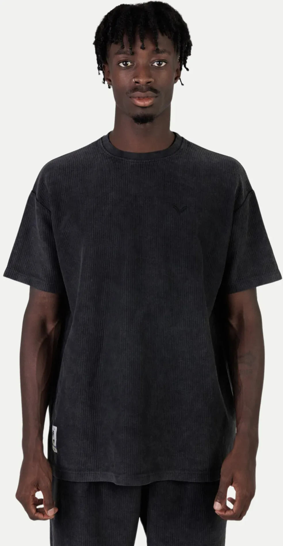 T-Shirt Stilles Cördchen Schwarz XL