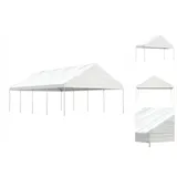 vidaXL Pavillon mit Dach Weiß 8,92x5,88x3,75 m Polyethylen