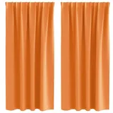 vidaXL Verdunkelungs-Vorhänge mit Ringen Orange 175 cm