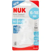 NUK First Choice+ Sauger für Babyflaschen | 6-18 Monate | Durchflusskontrolle | Anti-Kolik-Belüftung | BPA-frei | 2 Stück