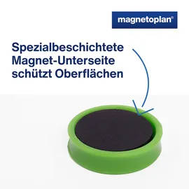 Magnetoplan Ergo-Magnete, medium, Maigrün, Pack a 10 Stück