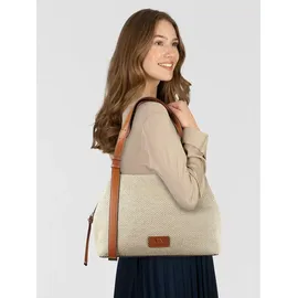 Armani Exchange Alice Henkeltasche Polyurethan Brown/White