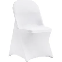 Vevor Stuhlhussen aus Elastischem Spandex für Klappstühle, Universell Passender, Kurzer Vorderbezug, Abnehmbare & Waschbare Schonbezüge, für Hochzeit, Urlaub, Party, Feier, (100 Stück, Schwarz)