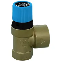 SYR Sasserath Membran-Sicherheitsventil 2115 DN 15, Ansprechdruck 6 bar mit Nirositz, Rohgelb