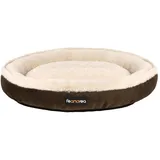 Feandrea Hundebett, Hundekorb, Katzenbett, Donut, Ø 75 cm, braun PGW075C01