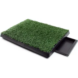 fudajo Hundetoilette mit Auffangschale 63x51 cm Schwarz/Grün