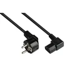 Good Connections Alcasa P0131-S030 Stromkabel Schwarz 3 m Netzstecker Typ E+F C13-Koppler