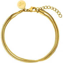 Armband PURELEI "Schmuck Geschenk Two Layers Armkette, 23493-Bracelet-Two-Layers", gold (gelbgoldfarben), Armbänder, Damen, Edelstahl