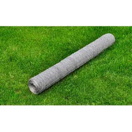 vidaXL Maschendraht 25 x 0,75 m Silbern/Stahl