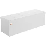 CASARIA Sitzbank Weiß 115x38x38cm mit Stauraum Faltbar