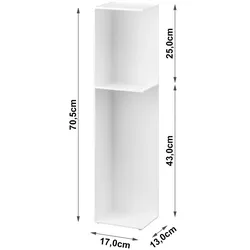 Yamazaki Badregal Toilettenpapier Aufbewahrung für Klopapier WC-Rollen Ersatzrollen Toilettenrollen 17x70x13cm weiß
