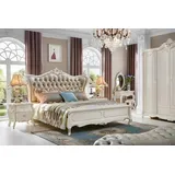 Xlmoebel Schlafzimmer-Set Schlafzimmer Gestaltung 6-teilig Komplettset mit Bett, Nachttisch, (6-tlg., Schlafzimmer-Set), Hergestellt in Europa weiß
