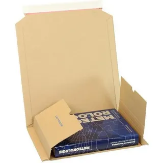 TransPak Medienkarton Wellpappe, 1-wellig, Innenmaß LxBxH 270 x) 185 x 20-60 mm, für DIN B5