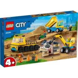 LEGO® City 60391 Baufahrzeuge und Kran mit Abrissbirne