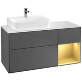 Villeroy & Boch Waschtischunterschrank 120 x 60,3 x 50,1 cm Grau