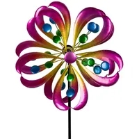 Formano Buntes Windrad Blume Garten Metall Windspiel Windmühle 128