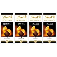 Lindt Excellence Orange Intense Feinherbe Schokolade 4er Pack 100 g
