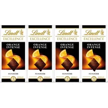 Lindt Excellence Orange Intense Feinherbe Schokolade 4er Pack 100 g
