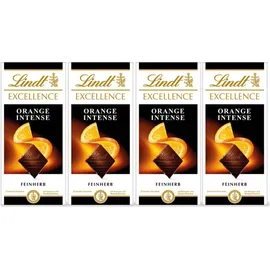 Lindt Excellence Orange Intense Feinherbe Schokolade 4er Pack 100 g