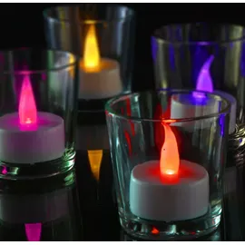 CEPEWA GmbH LED Teelichter 10 St. Bunt