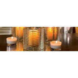 Sovie CANDLES Sovie® Refill Kerzen in Grau 24 Stück im Tray - Brenndauer ca. 24 Stunden - Teelichter