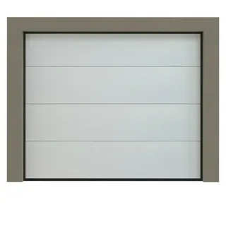 Solid Elements Garagentor Eco Solid Pro  (B x H: 2.500 x 2.125 mm, Verkehrsweiß, Woodgrain, L-Sicke)