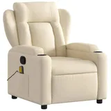 vidaXL Massagesessel Creme Stoff 94,5 x 100 x 0 cm Beige mit Fernbedienung