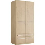 Priess Wäscheschrank Barcelona 94 x 193 x 54 cm Braun/Beige