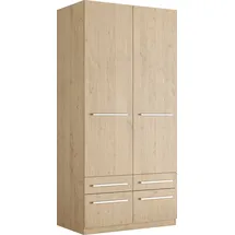 Priess Wäscheschrank Barcelona 94 x 193 x 54 cm Braun/Beige