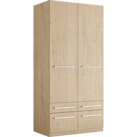 Priess Wäscheschrank Barcelona 94 x 193 x 54 cm Braun/Beige