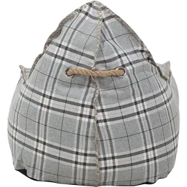 Beliani Sitzsack DROP LINEN Grau