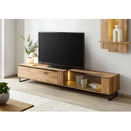 MASSIVMOEBEL24.DE Wien Lowboard 235x43x42 cm Beige Massivholz