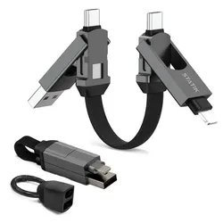 STATIK HexCharge Universal 4-in-1 Fast Charging Cable Black