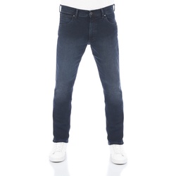 Wrangler Jeans Herren Stretch Regular Straight Fit Greensboro Straight Fit Smoke Blau Normaler Bund Reißverschluss L 32
