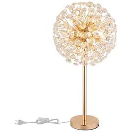 GLOBO Tischlampe Kristall Gold 8 Flammig