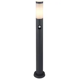 V-Tac Laterne Edelstahl 80 cm mit E27 Lampenfassung, Bewegungsmelder, grau