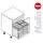 HAILO Abfallsorter Triple XL 54 l Grau
