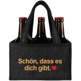 KHstylehoo Schön DASS es Dich Gibt Geschenke, Flaschenträger, Männerhandtasche Bier, Lustige Geschenke für Männer und Frauen Geburtstag, Geburtstagsgeschenk Männergeschenke Biergeschenke