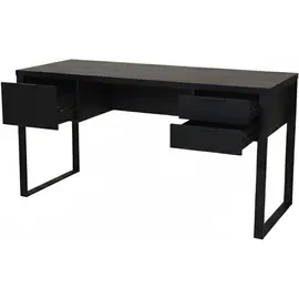 Jahnke Schreibtisch Loop D 150", eiche SCHWARZ/SCHWARZ