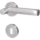 Alpertec BB-Rosettengarnitur Solid 1 Edelstahl Silber