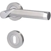 Alpertec BB-Rosettengarnitur Solid 1 Edelstahl Silber