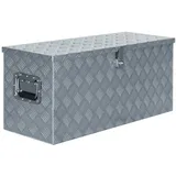 vidaXL Aluminiumkiste 90,5×35×40 cm Silbern