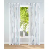MY HOME Gardine Dimona (2 St), Kräuselband, transparent, Voile, 2er-Set, Bestseller, Polyester, Wellen blau 140 cm x 245 cm