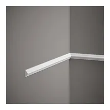 PROVISTON Zierleiste Polystyrol, 10 x 22 x 2000 mm, Weiß, Wandleiste, Kleben, Polystyrol weiß