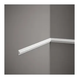 PROVISTON Zierleiste Polystyrol, 10 x 22 x 2000 mm, Weiß, Wandleiste, Kleben, Polystyrol weiß