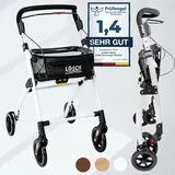 lösch reha Casa Soft Rollator schmal für Wohnung & Innenbereich, Weiß 1 St